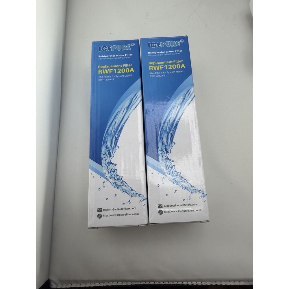 ICEPURE RWF1200A  2 Pack Refrigerator Water Filter Fits LG / Kenmore - NIB